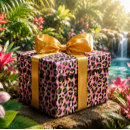 Search for pink and gold wrapping paper Leopard