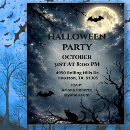 Search for night halloween invitations Full moon