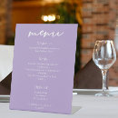 Search for lavender dinner menus Elegant