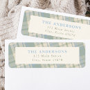 Search for blue and green return address labels Retro