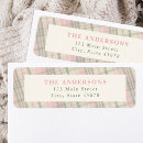 Search for plaid return address labels Vintage