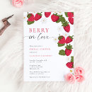 Search for strawberry bridal invitations Berry in love