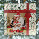 Search for portraits on christmas tree decorations Family