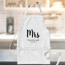Search for last names aprons Black and white