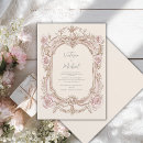 Search for floral frame wedding invitations Pink