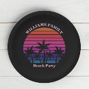 Search for luau paper plates Beach party