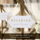 Search for gold reserved wedding signs Elegant