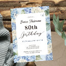 Search for blue hydrangea birthday invitations Elegant