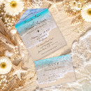 Search for hearts in the sand invitations Tropical