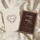 Search for chocolate brown wedding invitations Old money