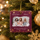 Search for wine christmas tree decorations Burgundy
