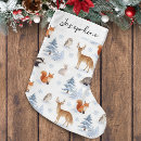 Search for whimsical christmas stockings Woodland