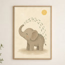 Search for elephant decor nursery posters Whimsical