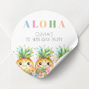 Search for green palm leaf stickers Hawaiian luau