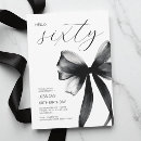 Search for milestone or 60th birthday invitations Black and white