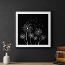 Search for black and white dandelion art Botanical