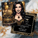 Search for gothic birthday invitations Black and gold