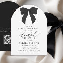Search for black white bow bridal shower invitations Elegant