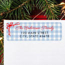 Search for gingham return address labels Watercolor