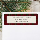 Search for red plaid return address labels Tartan