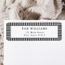 Search for houndstooth return address labels Classic