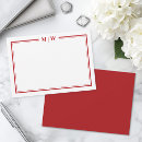 Search for red horizontal note cards For her