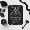 Search for death birthday invitations Black and white