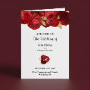Search for red and gold wedding programs Folded