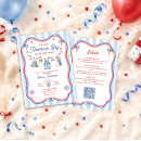 Search for all american boy invitations Red white and blue