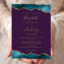 Search for purple and teal wedding invitations Elegant