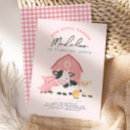 Search for barnyard party invitations Pink farm party