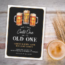 Search for beer 50th birthday invitations Black and gold