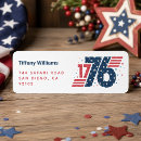 Search for bbq return address labels Red white blue