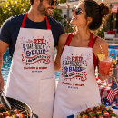 Search for blue ring aprons Red white and blue
