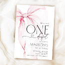 Search for pink bow birthday invitations Heart script