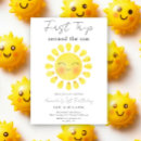 Search for sun 1st birthday invitations Yellow