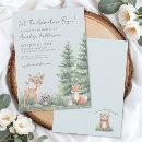 Search for woodland animals baby shower invitations Let the adventure begin