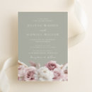 Search for dusty rose and sage wedding invitations Floral
