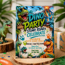 Search for dino birthday invitations Boy