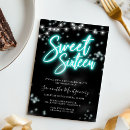 Search for glow sweet 16 invitations Glam girly