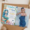 Search for mermaid 3rd birthday invitations Mermaid pool party