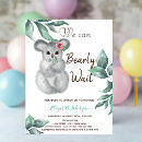 Search for cute koala baby shower invitations Pastel