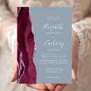Search for dusty blue and silver wedding invitations Modern