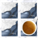 Search for navy blue and silver coasters Marble