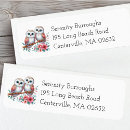 Search for pink owl return address labels Whimsical