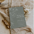 Search for green and white bridal shower invitations Floral