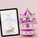 Search for carousel birthday invitations Gold