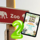 Search for two at the zoo invitations Zebra