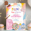 Search for pizza and pajamas party invitations For kids