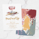 Search for paint and sip invitations Wine paint party
